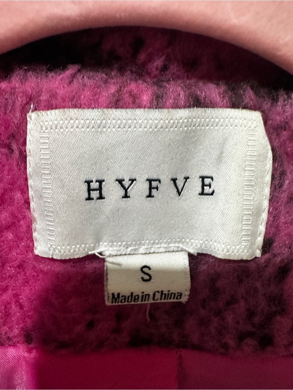 HYFVE Pink and Black Plaid Double-Breasted Pea Coat - Picture 7 of 10